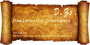 Damjanovics Zsuzsanna névjegykártya